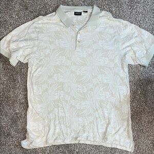 Arrow Men's Beige Floral-Print Polo
